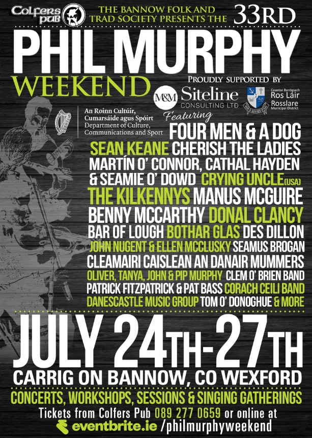 Phil Murphy Weekend 2025 Programme